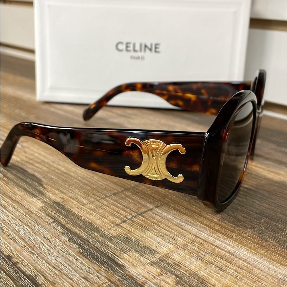 Celine Brown Sunglasses with Gold Detail